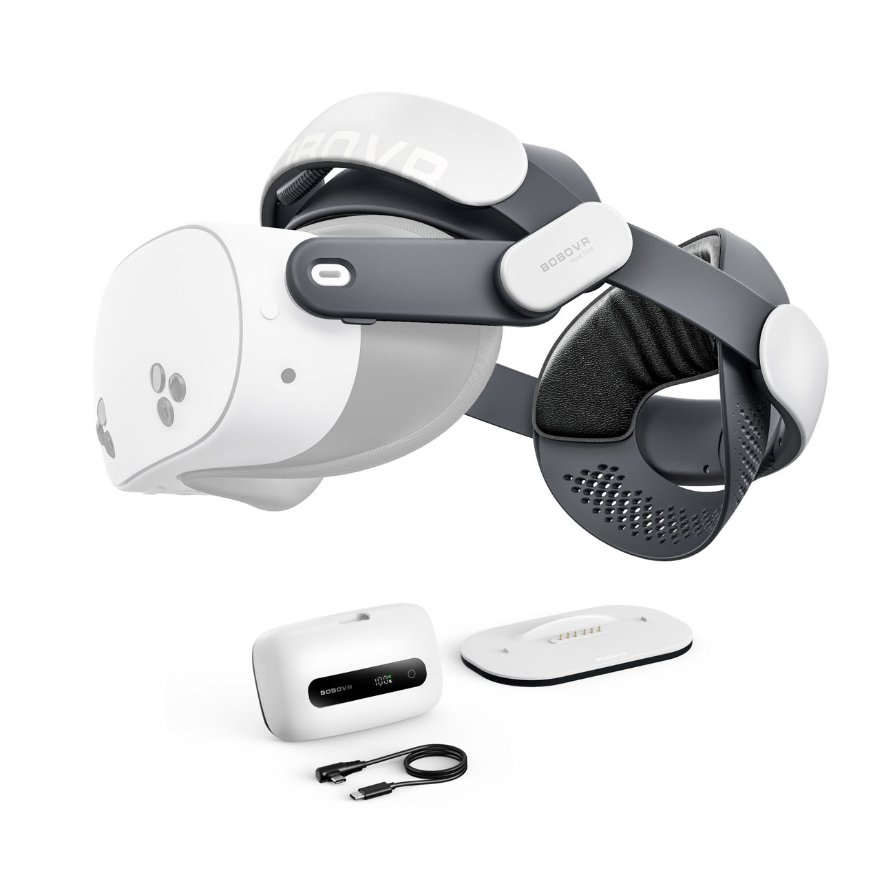 Головной ремень BoboVR M3 Pro+ с аккумулятором для Quest 3 и 3S