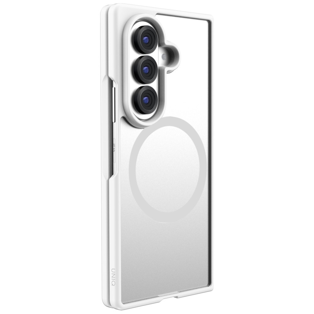 Uniq Veren AF MagClick įkrovimą palaikantis dėklas, skirtas Samsung Galaxy Z Flip 8 – spalva: balta