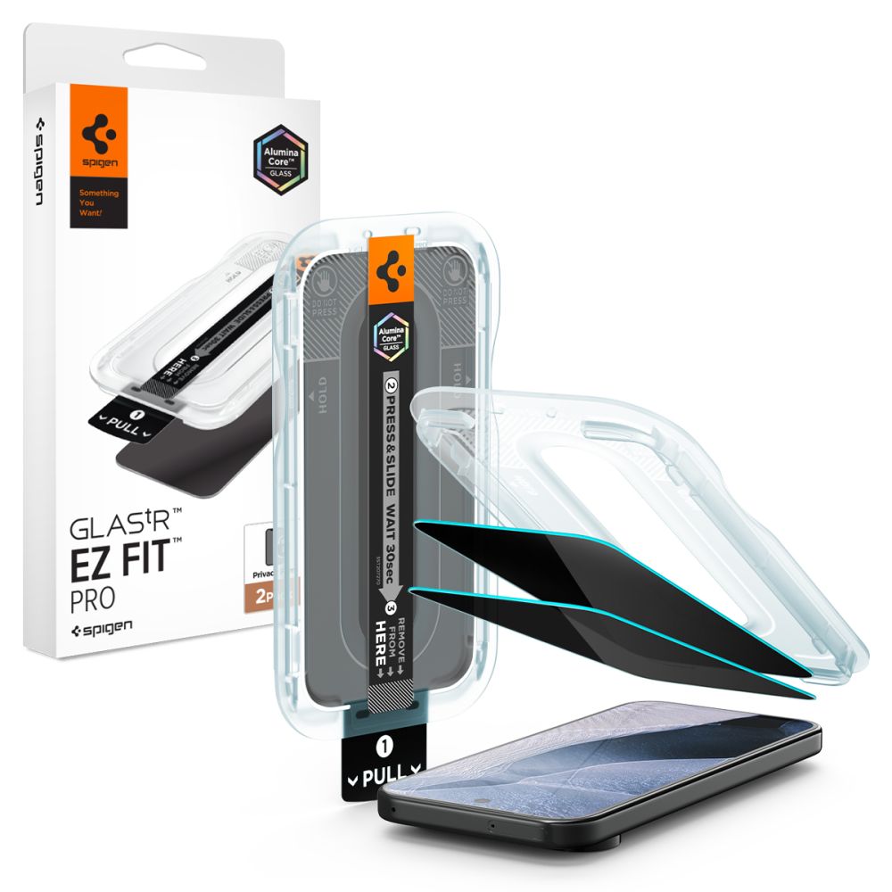 Комплект из 2 закаленных стекол с защитой конфиденциальности Spigen Glas.tR EZ Fit Pro HD для Google Pixel 10 / 11