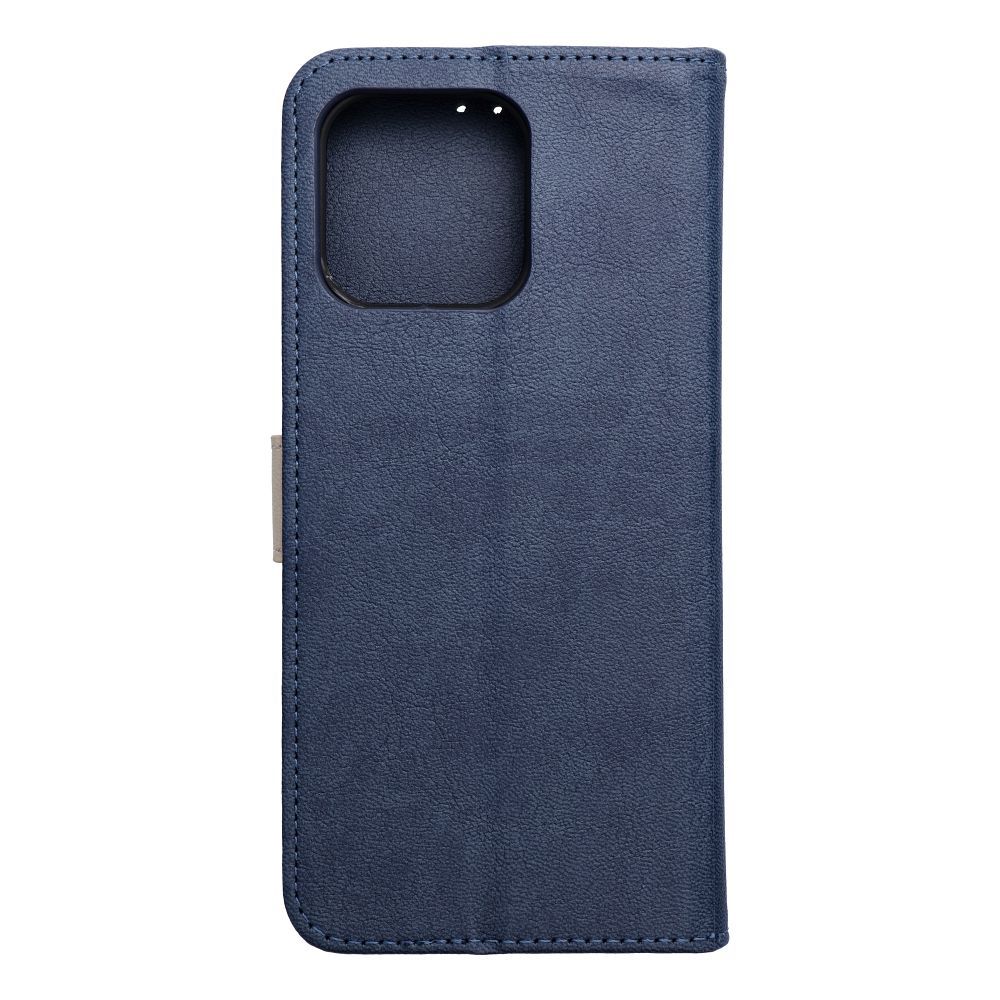 Тёмно-синий чехол-книжка Split Book с кремовыми вставками для Motorola G57 POWER