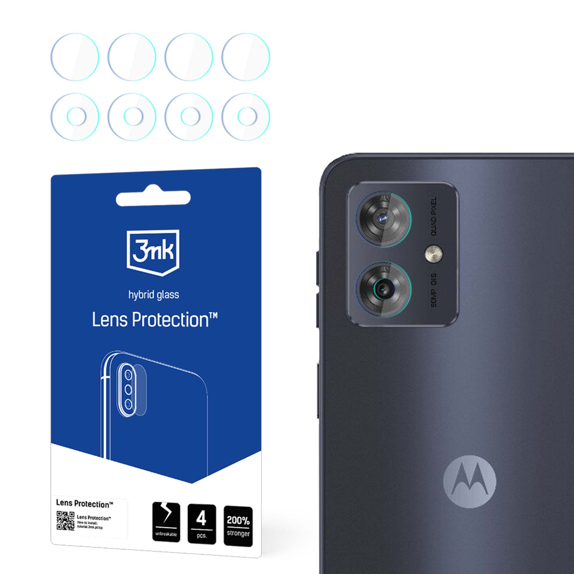 Гибридное стекло камеры 3mk Lens Protection™ для Motorola Moto G04s