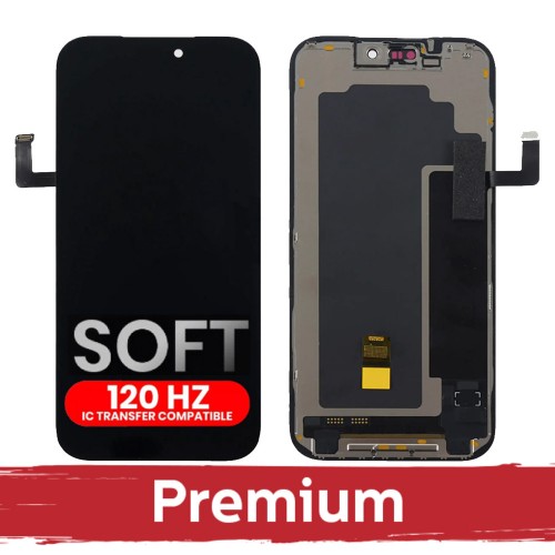 Ekranas skirtas iPhone 17 Pro Max juodas (SOFT OLED / Stable 120Hz / Premium) *Self-Diagnosable*
