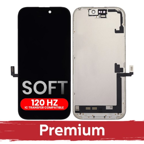 Ekranas skirtas iPhone 17 juodas (SOFT OLED / Stable 120Hz / Premium) *Self-Diagnosable*