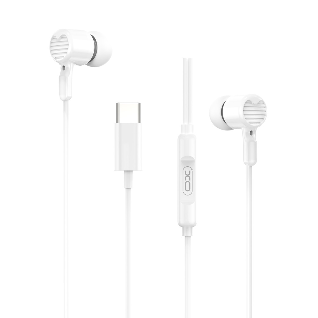 XO laidinės ausinės EP81 USB-C, baltos