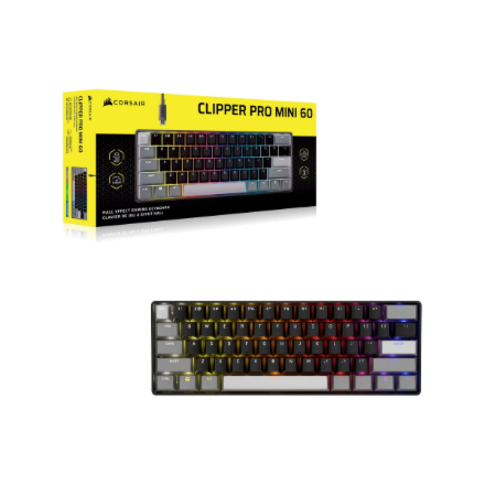 Игровая клавиатура Corsair CLIPPER PRO MINI 60% с датчиками Холла, чёрная