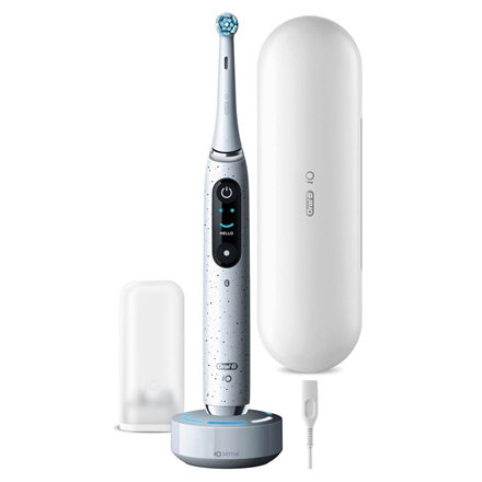 Oral-B электрическая зубная щётка iO10 Series, аккумуляторная, для взрослых, количество насадок в комплекте 1, количество режимов чистки 7, Stardust White