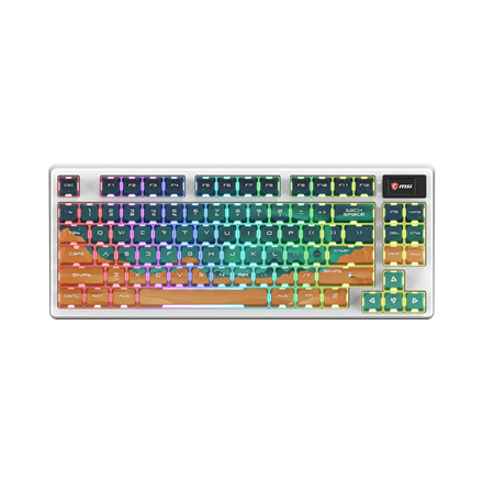 MSI FORGE GK600 TKL WIRELESS MARS Gaming Keyboard Wireless US Bluetooth Wireless connection Mechanical Linear