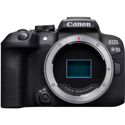 Корпус беззеркальной камеры Canon EOS R10, 24,2 МП, стабилизатор изображения, светочувствительность ISO (макс.) 32000, Wi-Fi, видеозапись, ручной режим, CMOS, чёрный