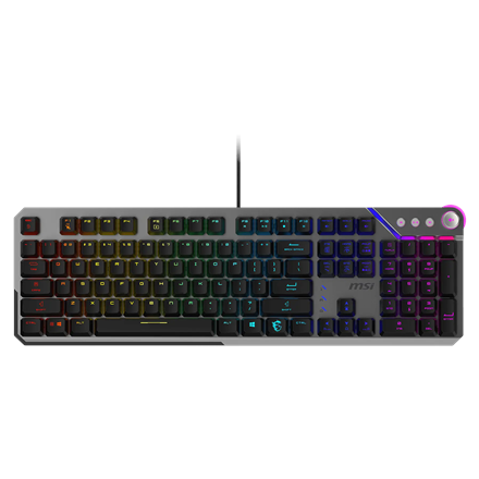MSI STRIKE 600 V2 SILENT žaidimų klaviatūra, laidinė, US, mechaniniai – tylūs