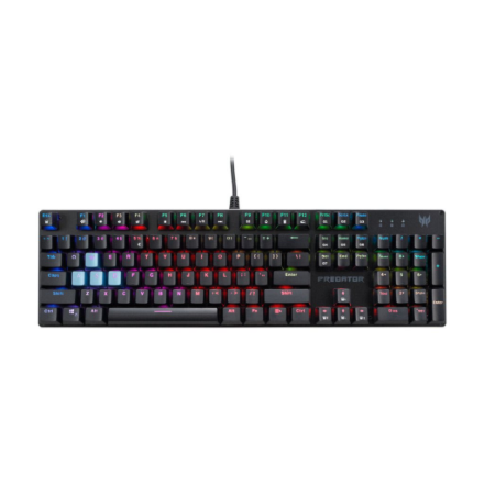 Acer Predator Aethon 303 klaviatūra, laidinė, JAV išdėstymas, Kailh Blue, juoda, mažmeninė pakuotė