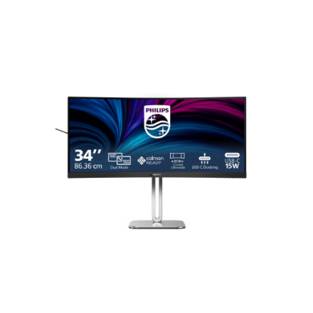 Philips 34B2U5900C/00 34 " VA 21:9 120 Hz 2 ms 5120 x 2160 pixels 450 cd/m² HDMI ports quantity 2 (PHILIPS 34B2U5900C/00 34" DUAL Mode Curved Business monitor 21:9/5120x2160/350cdm2/2ms/DP HDMI USB-C)