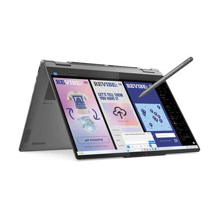 Lenovo- Lenovo- Yoga 7 2-in-1 14ILL10 Intel Luna Grey 14 " OLED Touchscreen WUXGA 1920 x 1200 pixels Intel Core Ultra 7 256V 16 GB Soldered LPDDR5X Solid-state drive capacity 512 GB Intel Arc Graphics 140V Windows 11 Home 802.11be Bluetooth version