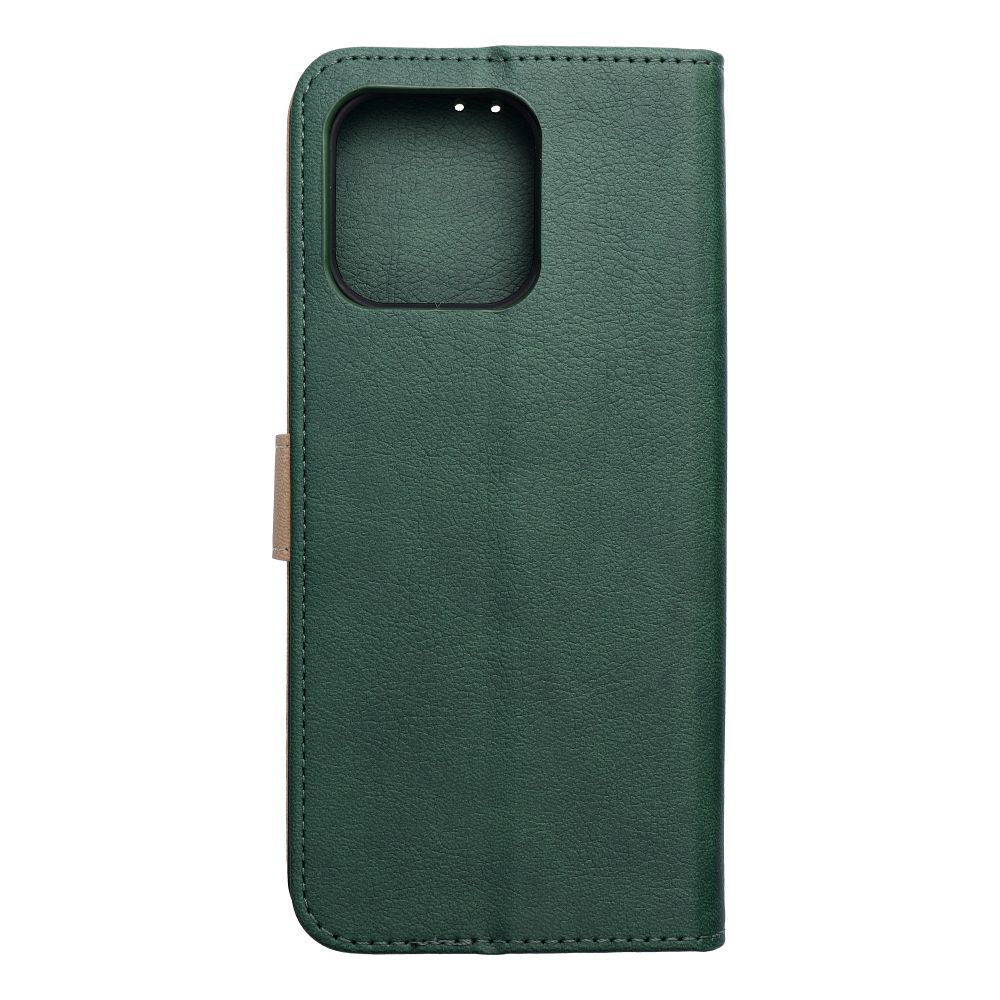 Зелёный чехол-книжка Split Book с золотистыми вставками для Motorola G57 POWER