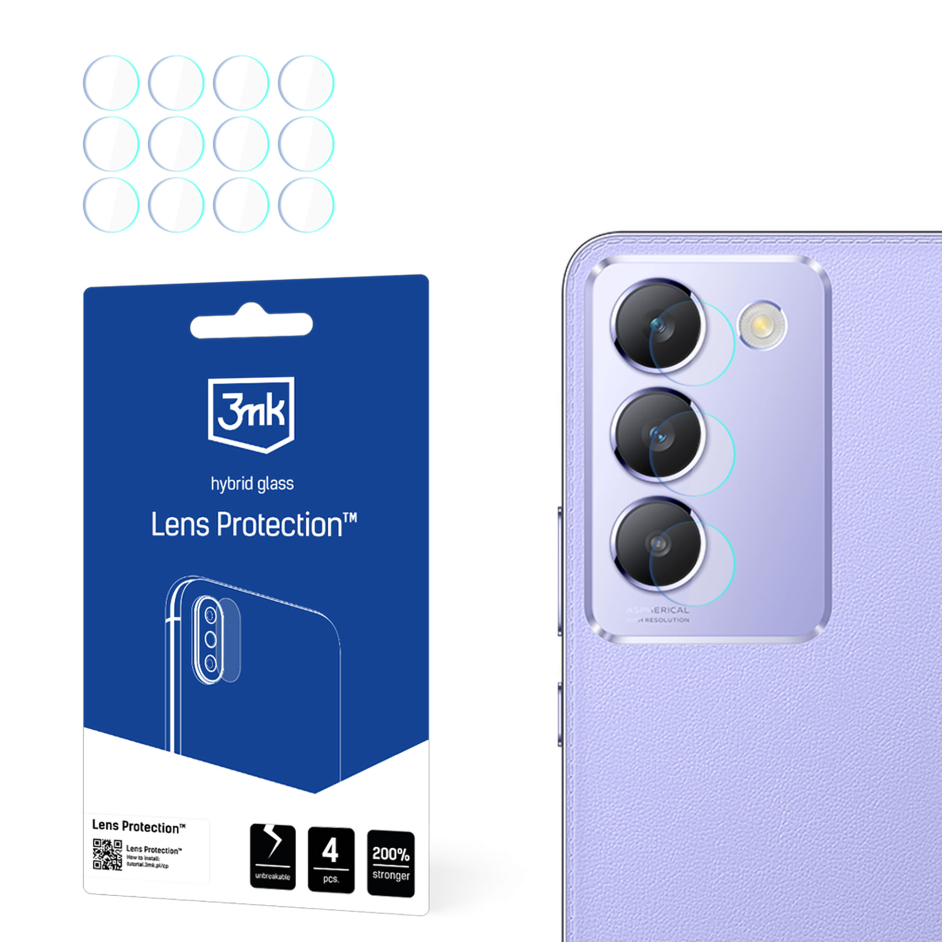3mk Lens Protection — защита объектива камеры для Vivo Y100 5G