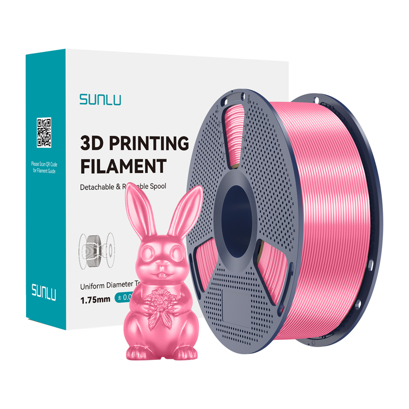 Филамент Sunlu PLA+ Silk, розовый