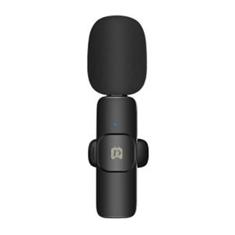 Juodas 2,4 GHz belaidis prisegamas mikrofonas „PULUZ PU3083B“ su „Lightning“ imtuvu, skirtas „iOS“ įrenginiams