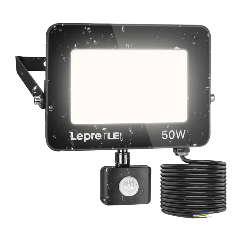 LEPRO 340006-DW-EU 50W 5000K IP65 LED-прожектор с датчиком движения