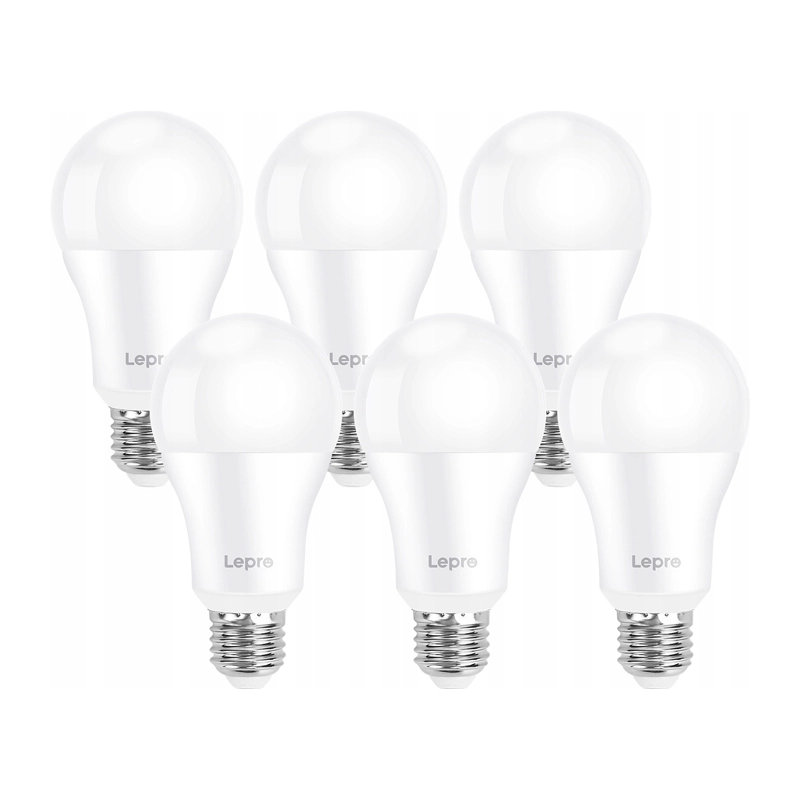 LEPRO 100080-DW-EU-6 LED-лампа, E27, A60, 13W (100W), 1521 lm, 6500K, 180°, упаковка 6 шт