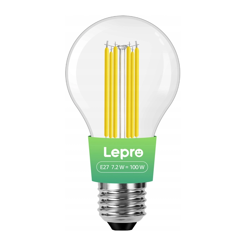 LEPRO 100094-WW-EU E27 филаментная LED-лампа, 7.2W (100W), 1521 lm, 2700K, класс энергоэффективности A