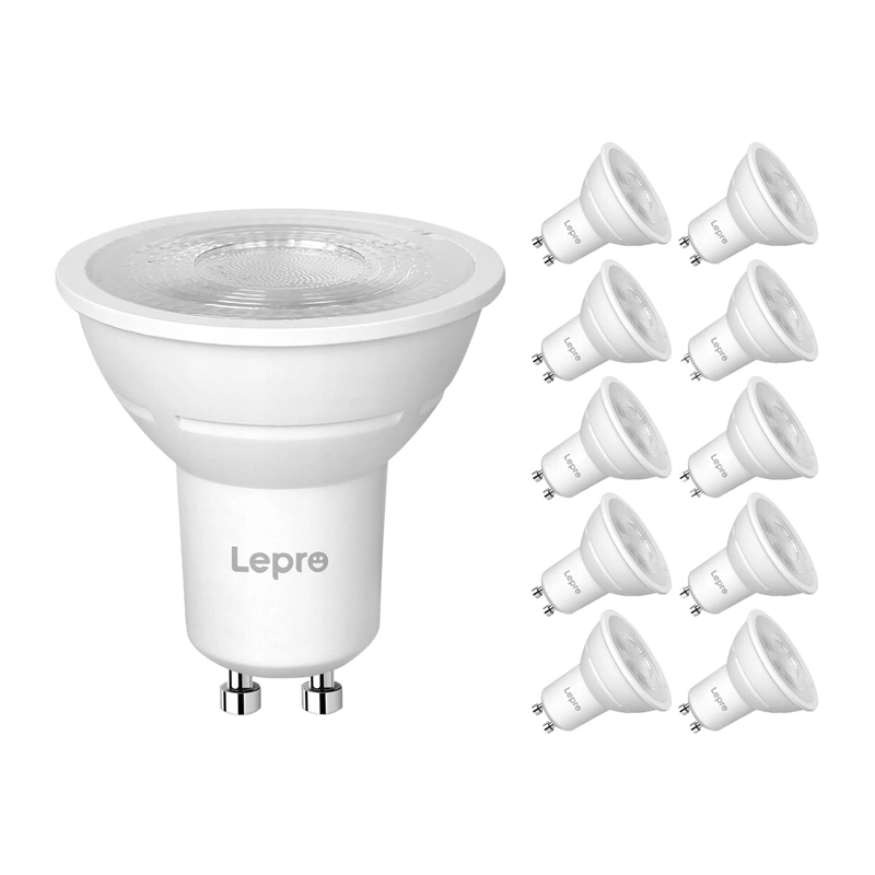 LEPRO 200084-WW-EU-10 GU10 диммируемая LED-лампа, 4.5W, 345 lm, 2700K, 38°, упаковка 10 шт
