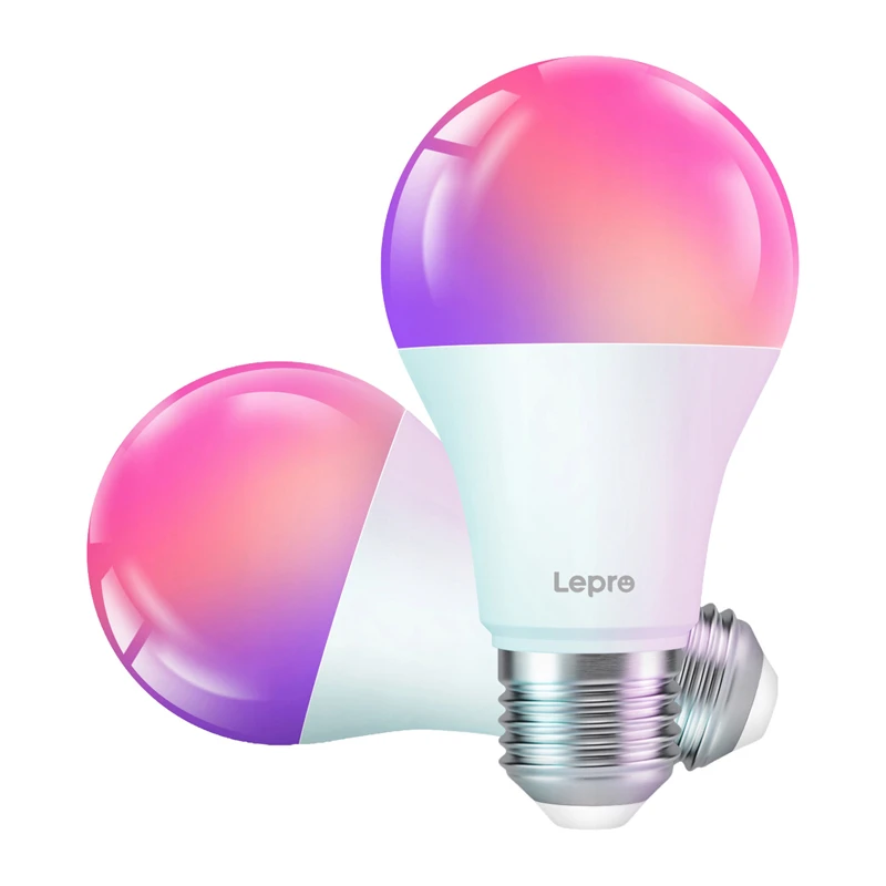 LEPRO B1-EU-2 умная LED E27 Wi-Fi лампа, упаковка 2 шт