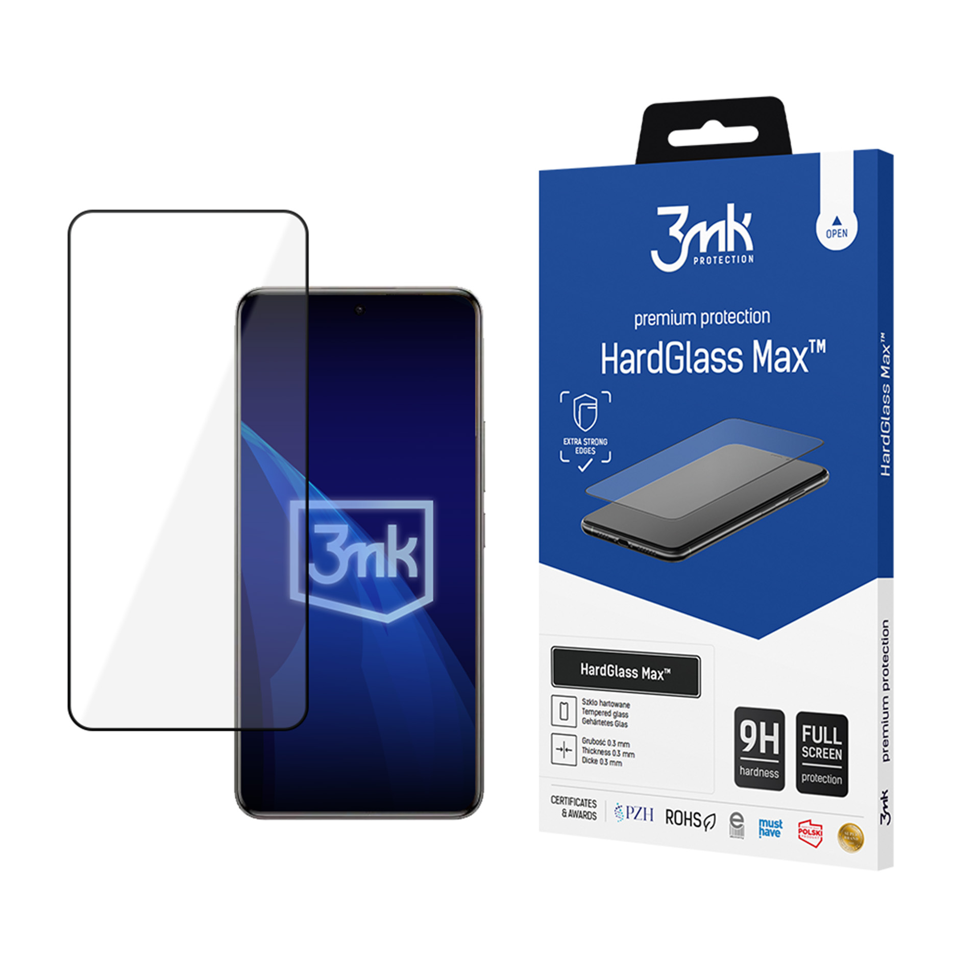 3mk HardGlass Max чёрный — защита экрана телефона для Redmi Note 15 Pro 4G