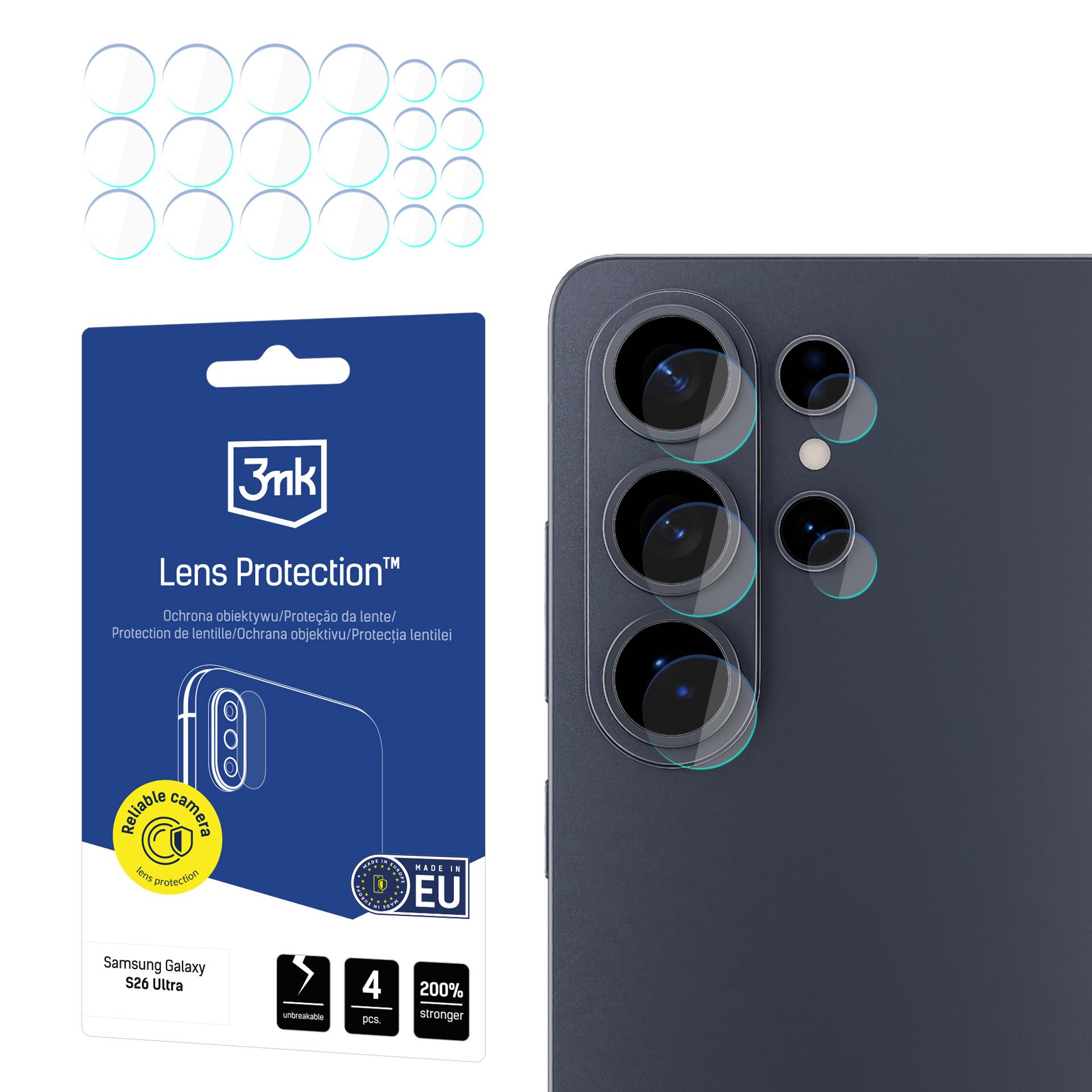 3mk Lens Protection Hybrid Stiklas for the Camera Lens on the Samsung Galaxy S26 Ultra