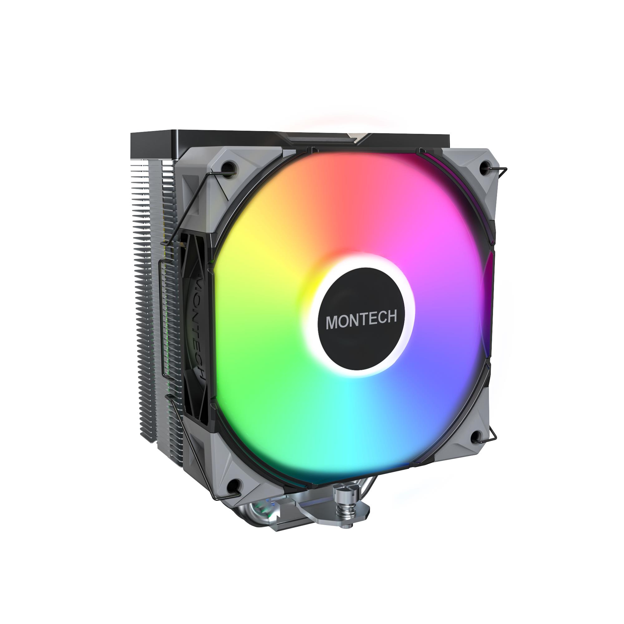 Универсальный кулер для процессора Montech NX400 ARGB (B), чёрный