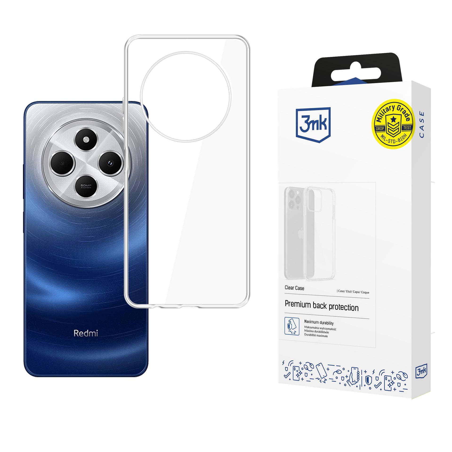 3mk Clear Case dėklas, skirtas Xiaomi Redmi A3 Pro – skaidrus