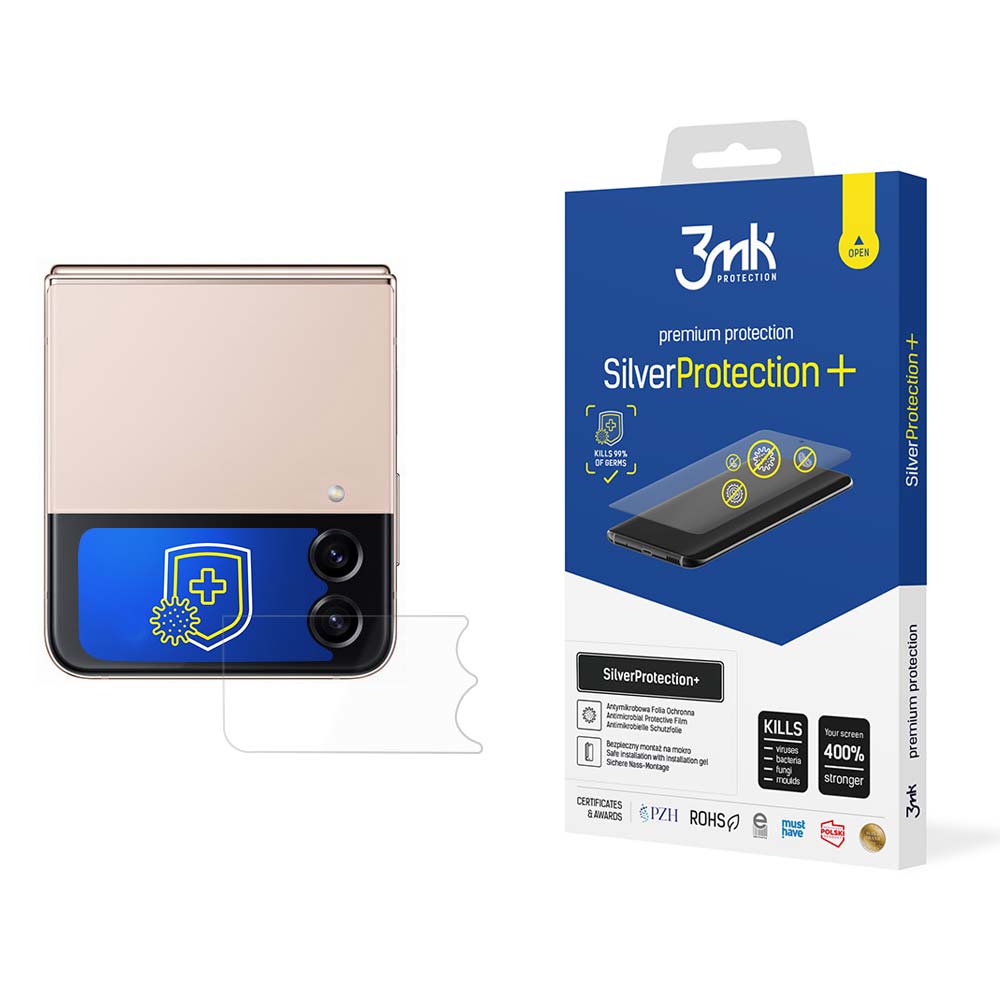 3mk SilverProtection+ — защита экрана телефона для Samsung Galaxy Z Flip4 (Front)