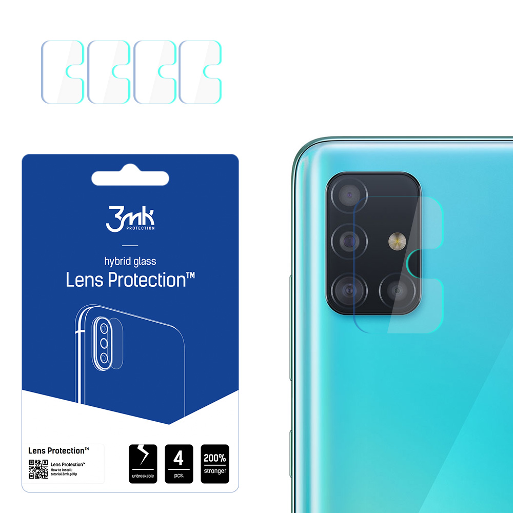 3MK гибкое стекло для объектива гибридное стекло SAMSUNG GALAXY A51 5G для 4 камер