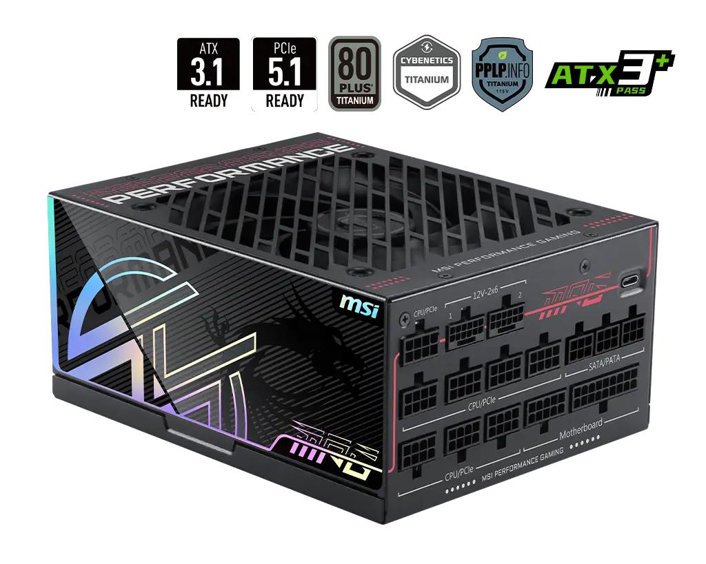 MSI MPG Ai1300TS PCIE5 ATX PC 100 - 240 V 1300 W MPGAI1300TSPCIE5 (Power Supply)