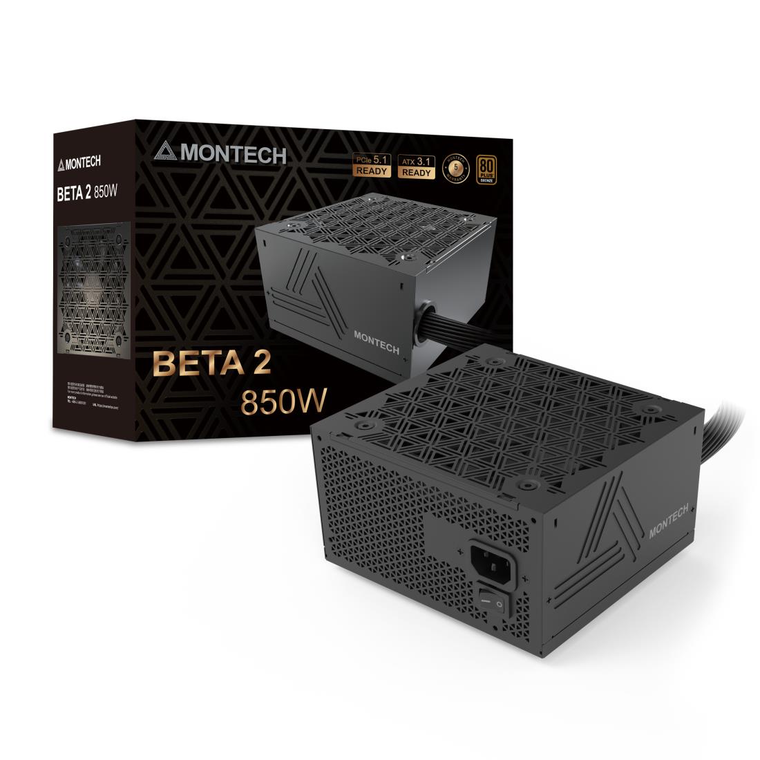 MONTECH BETA 2 ATX PC 100 - 240 V 850 W BETA2850W (Power Supply)