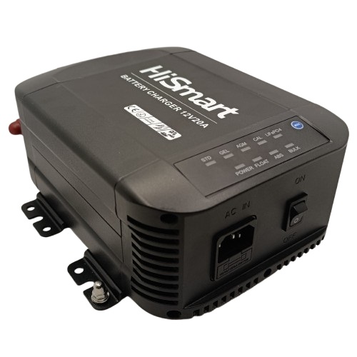 Automatinis švino rūgšties /  LiFePO4 akumuliatoriaus įkroviklis, 12V 20A