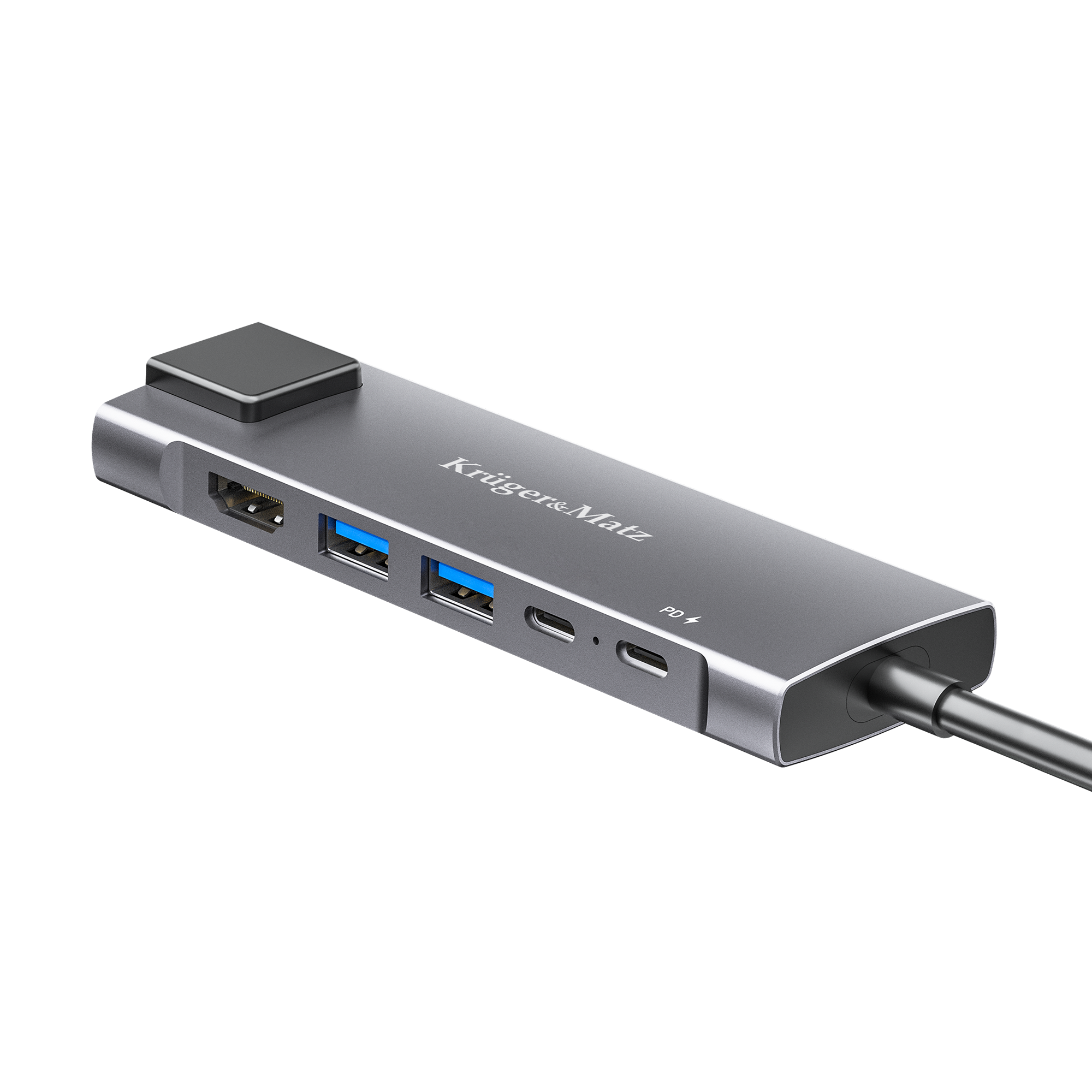 USB-C hub with HDMI, 2 x USB 3.0, 2 x USB-C and RJ45 ports