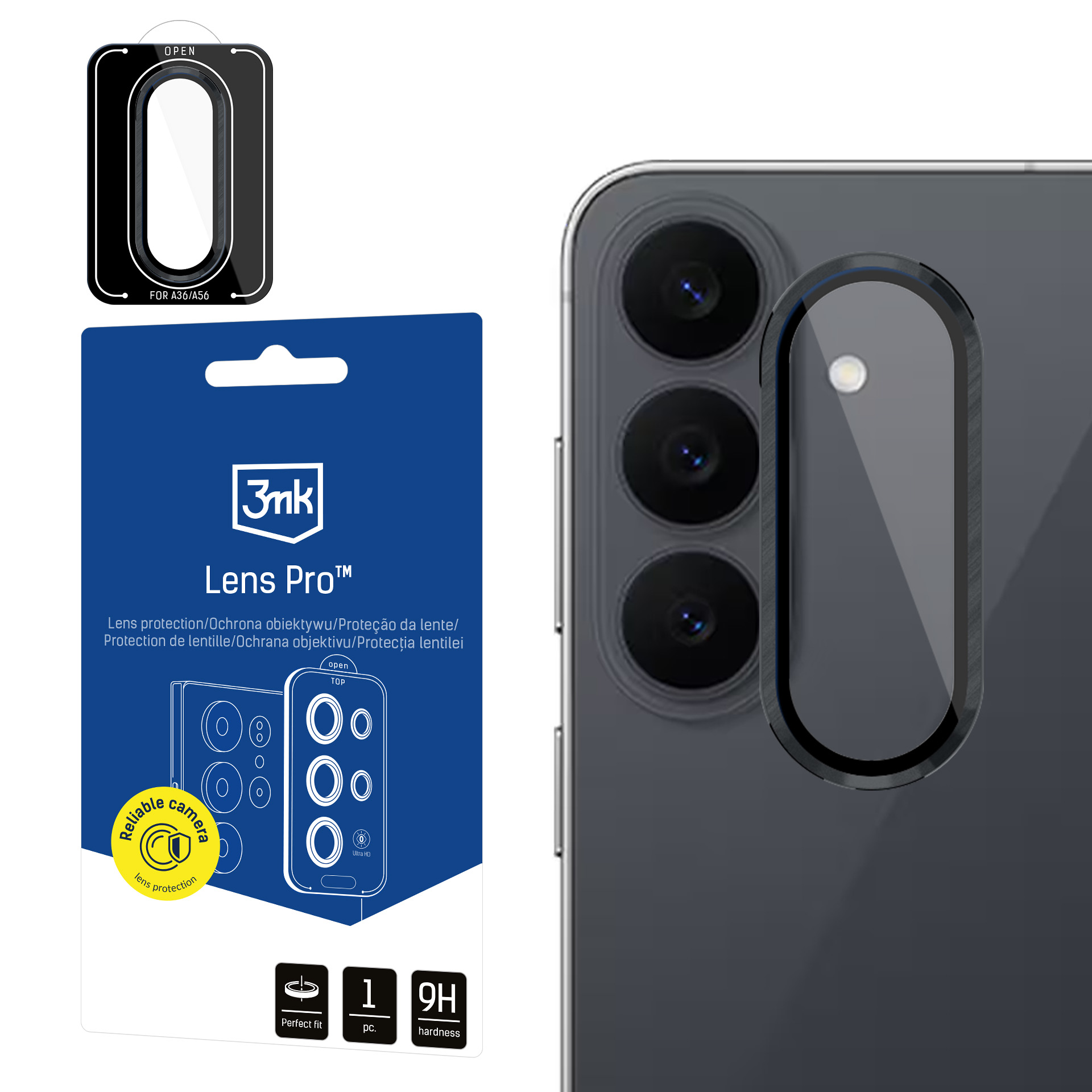 Защита объективов камеры 3mk Lens Protection Pro из закалённого стекла для Samsung Galaxy S26 FE