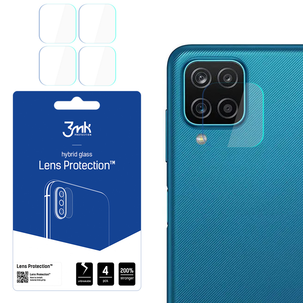 3MK FLEXIBLE GLASS LENS hibridinis stiklas SAMSUNG GALAXY M12 skirtas 4 vnt. kamerai