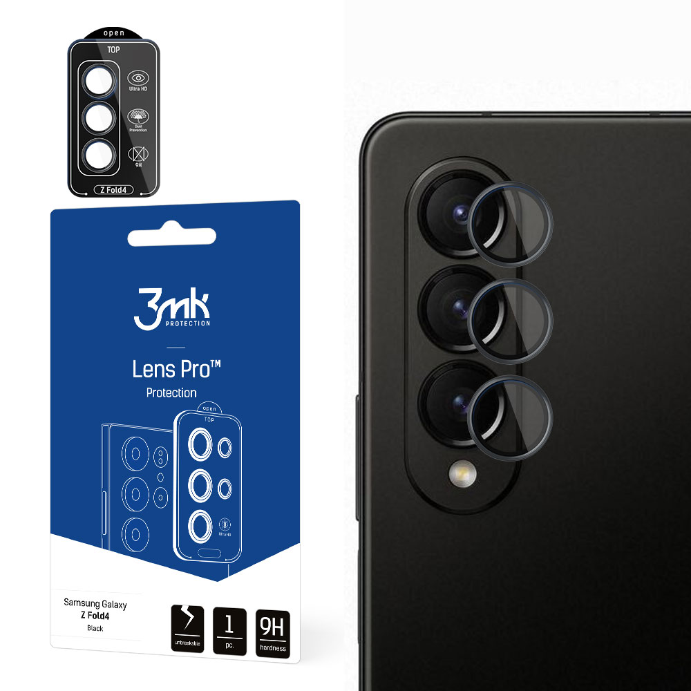 3mk Lens Protection Pro защита камеры для Samsung Galaxy Z Fold 4 - чёрный