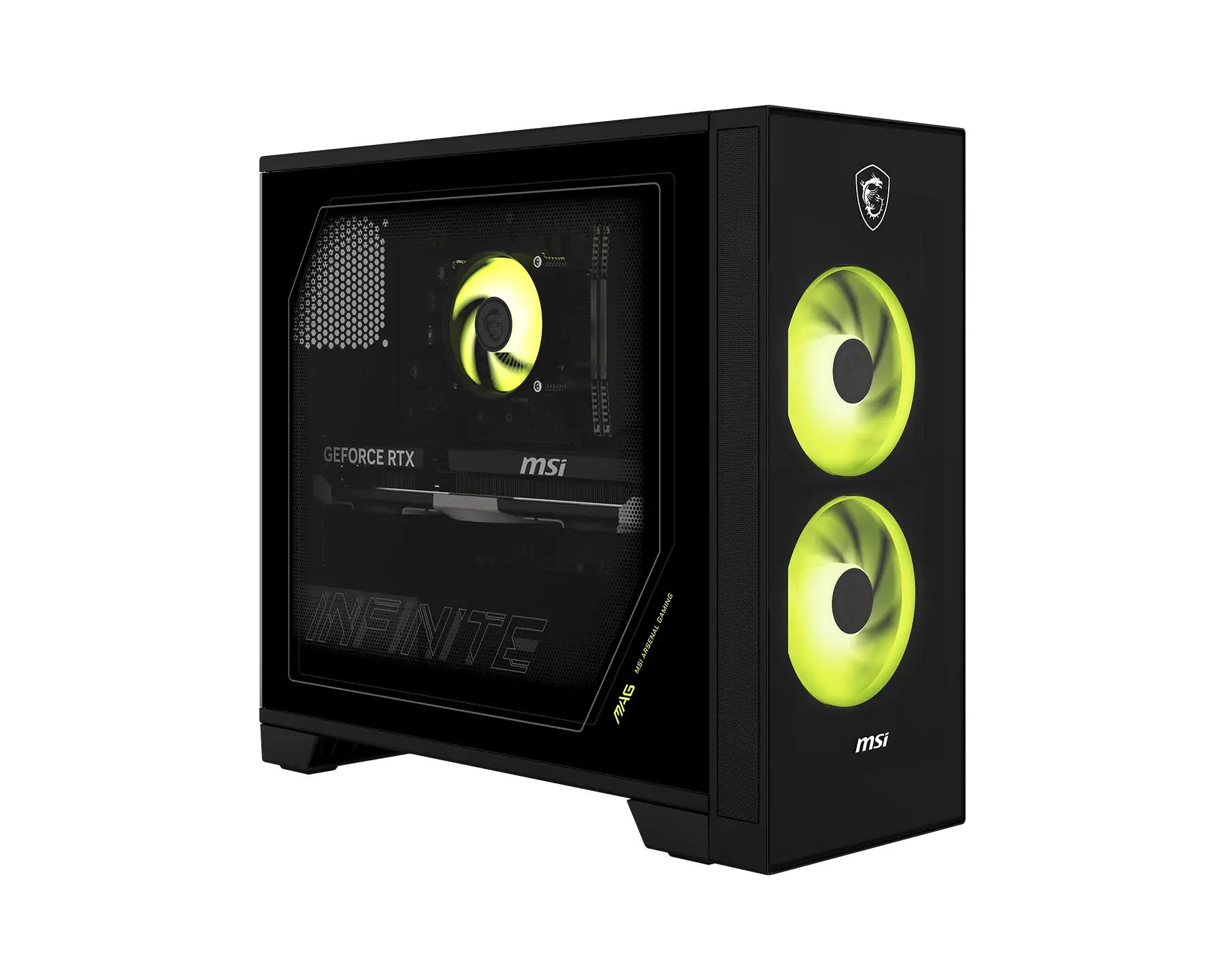 MSI MAG stalinis kompiuteris, Intel Core Ultra 5 225F, 16 GB DDR5, 1 TB SSD, GeForce RTX 5060, Wi-Fi, Bluetooth, Windows 11 Home, MAGINFSAI2NVL5-013EU