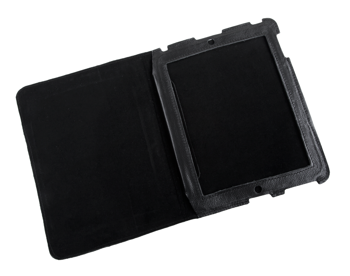 Natūralios odos dėklas Apple iPad 2, juodas
