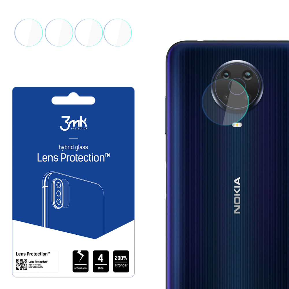 3MK FLEXIBLE GLASS LENS HYBRID GLASS NOKIA G20 FOR 4 PCS CAMERA
