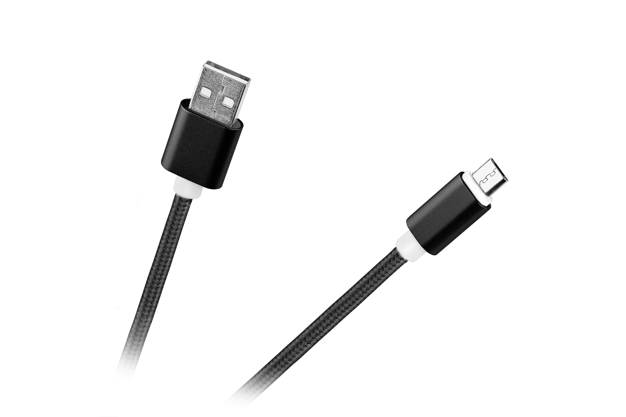 M-Life USB to micro-USB nylon cable, black, 1 m