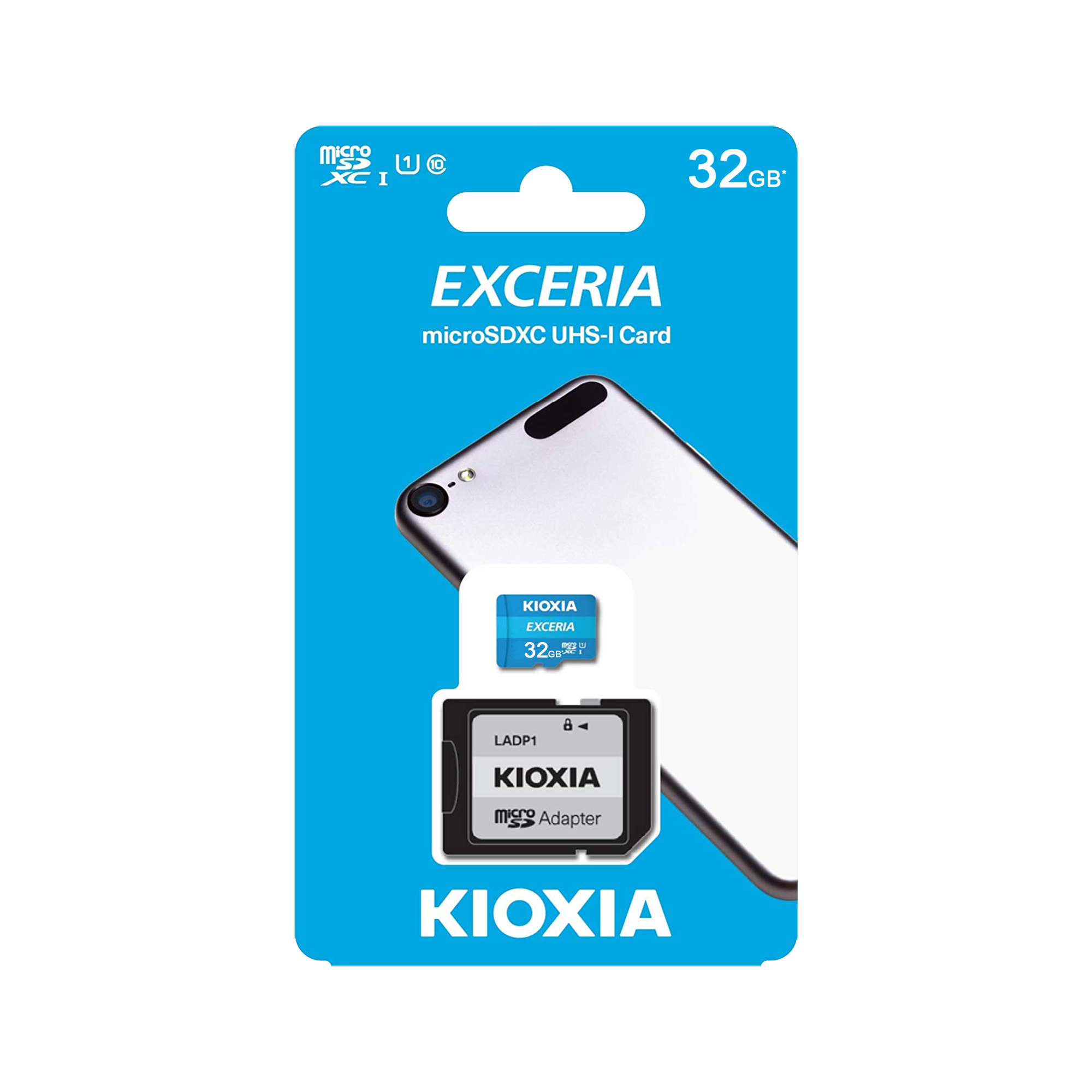 Kioxia microSD 32 GB UHS-I U1 atminties kortelė su adapteriu