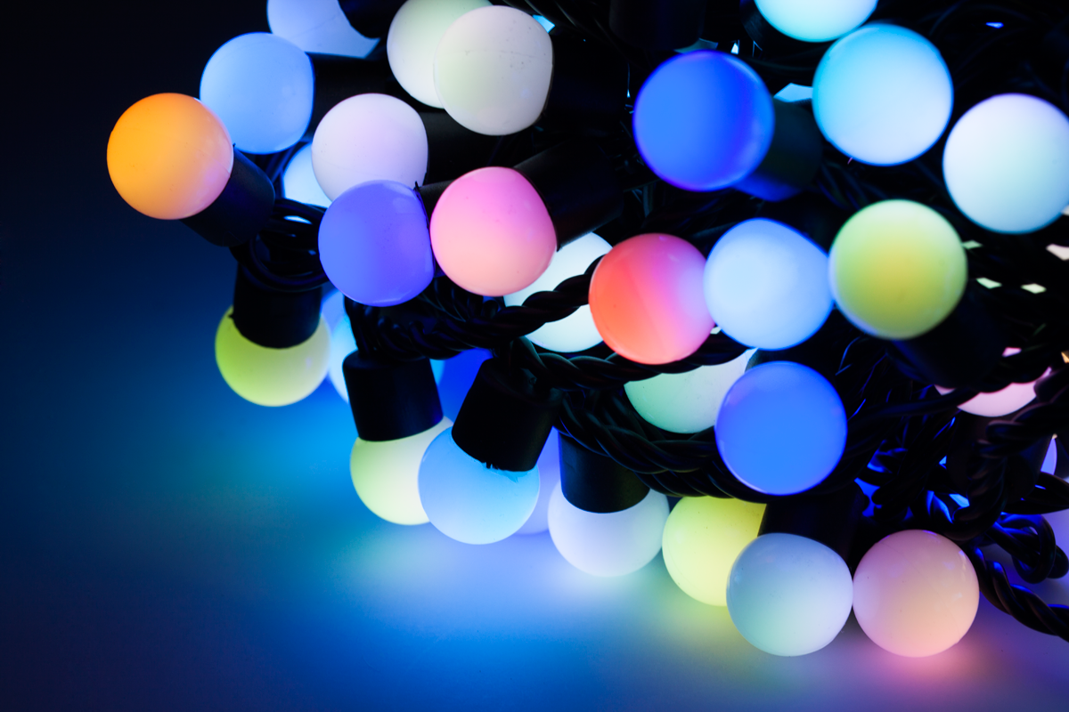 RGB LED kalėdinė girlianda, 20 m