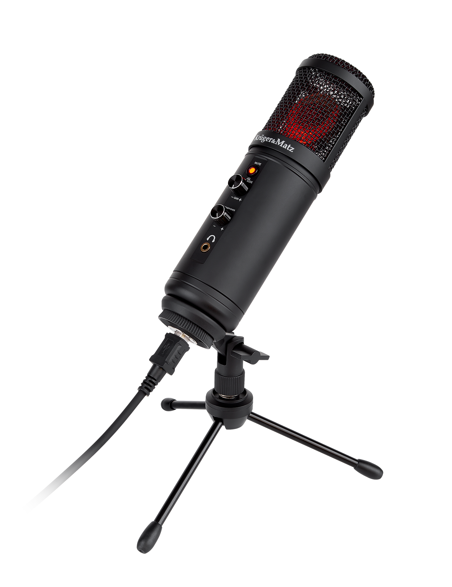 Kruger&Matz Warrior GV-100 USB žaidimų ir vlogų mikrofonas