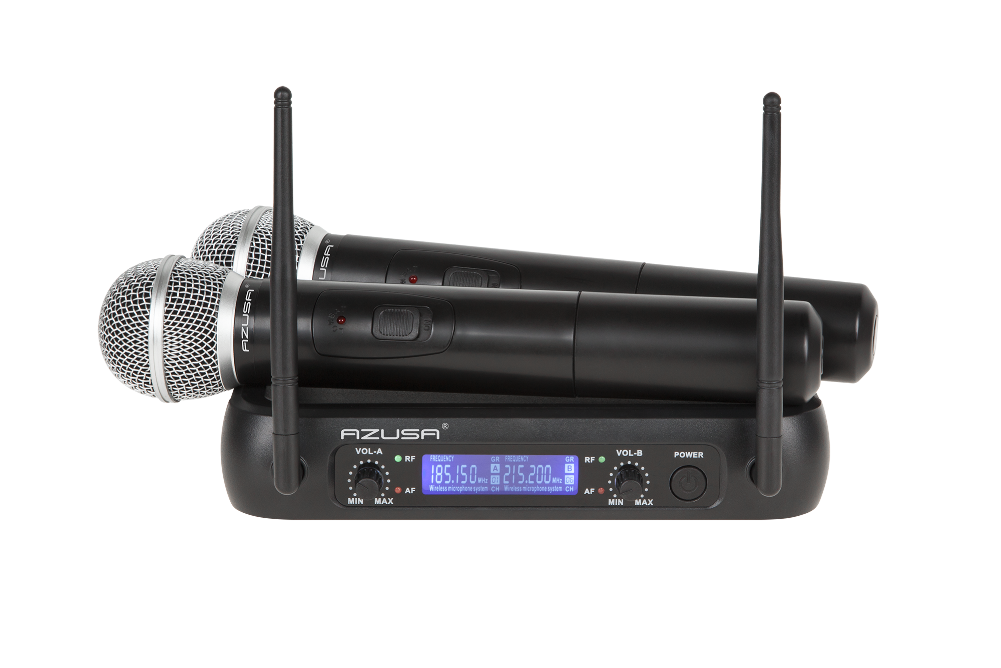 WR-358LD 2-channel VHF wireless microphone set, 2 handheld microphones