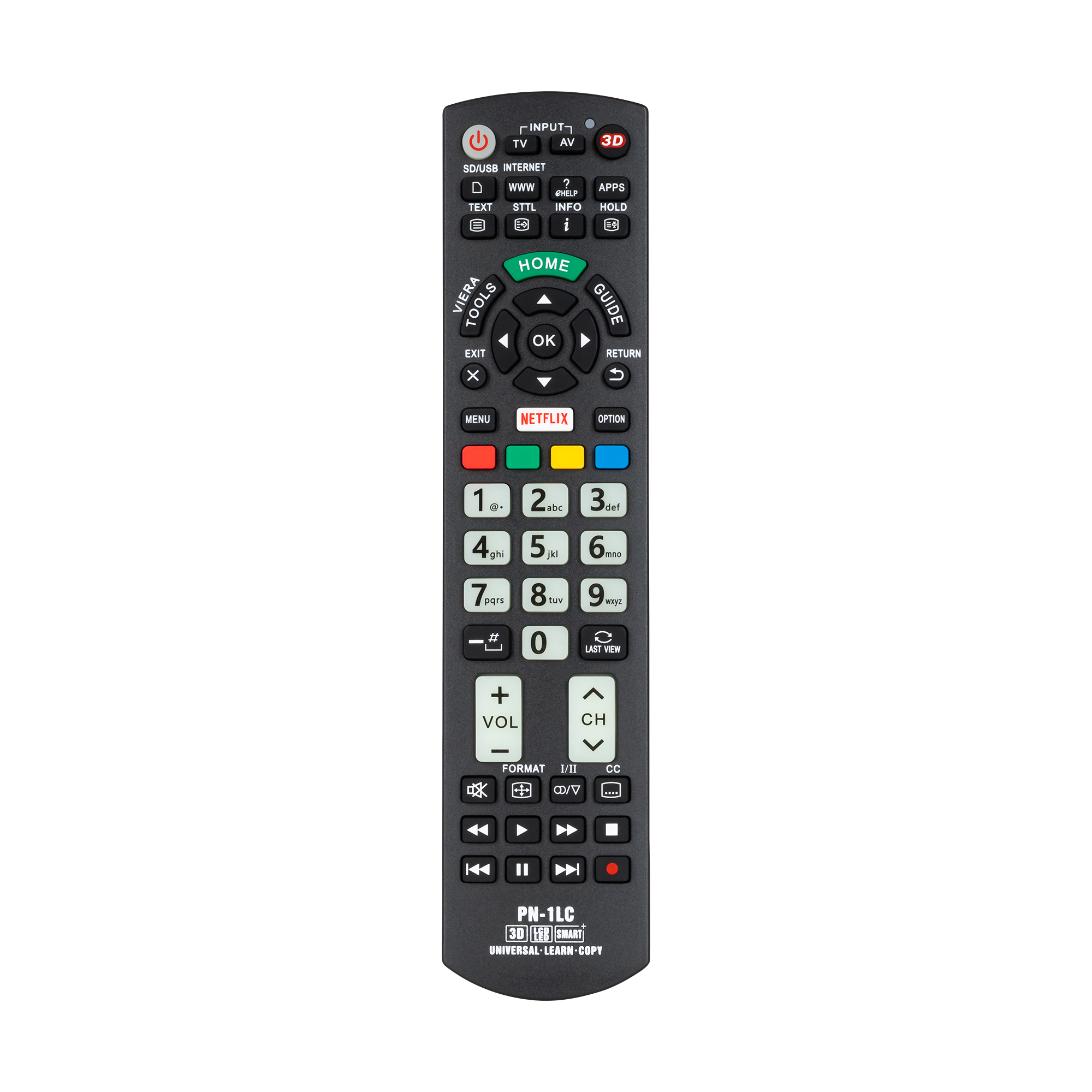 PN-1LC universal remote control for Panasonic TVs