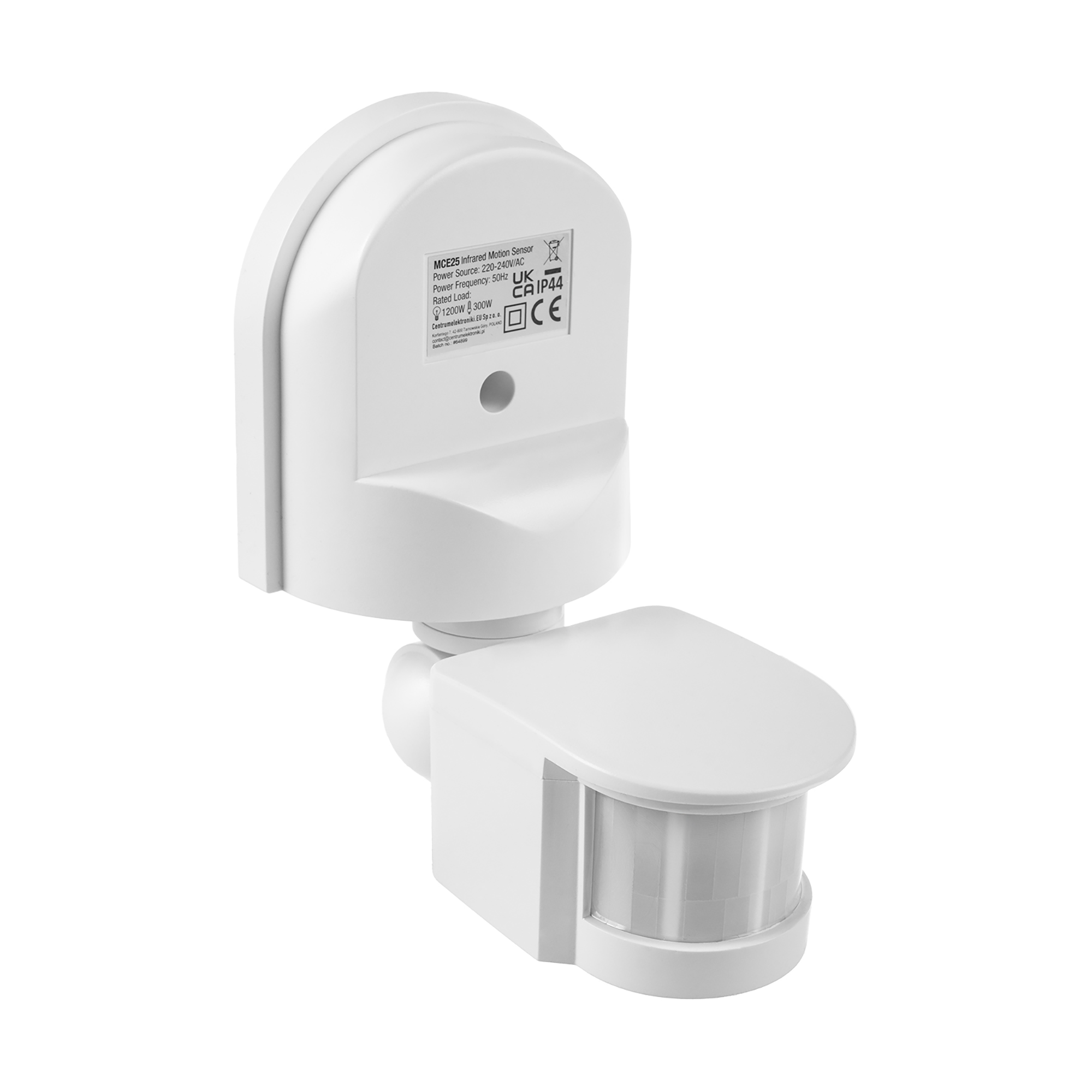 Настенный датчик движения и сумерек MCE25W, 180°