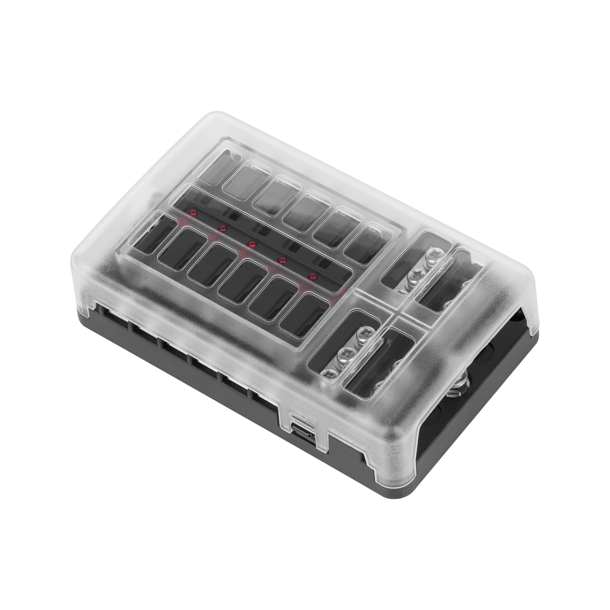 FB-12 fuse box with negative busbar and LED