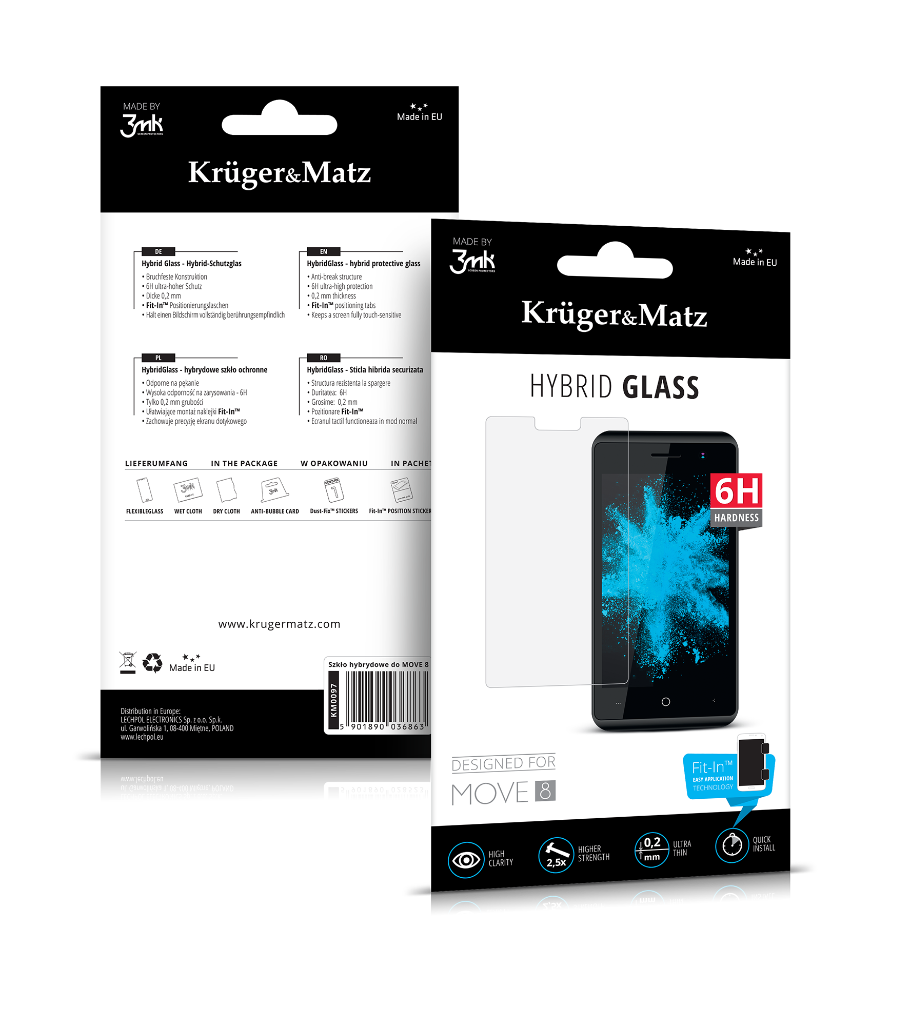 Kruger&Matz hibridinis stiklas Move 8